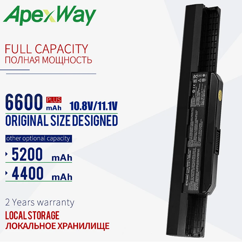 Apexway 10 8 В 6 ячеек Аккумулятор для ноутбука Asus k53s A43 K43 K53 k53U X43 A43B A53B K53B X43B Series A32