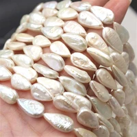natural freshwater pearl beads high quality teardrop shaped perforated loose beads making diy bracelet necklace accessories