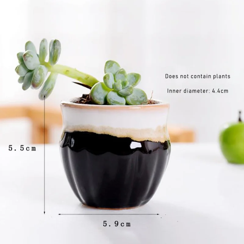 

Мини горшок для растений Керамика суккулентные растения цветочный горшок с переменным расходом для дома, комнаты, офиса без завод