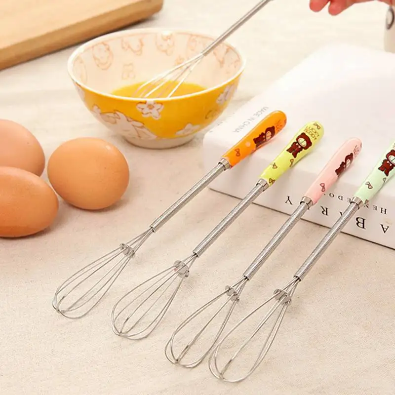 

Norbi Egg Batter Whisk Stainless Steel Wires Milk Stirrer Frother Foamer Coffee Mixer With Ceramic Handle Kitchen Accessories