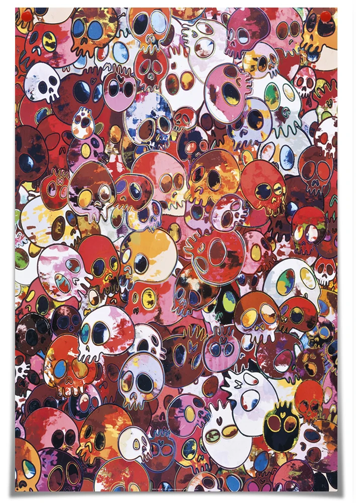 

Picture Canvas Printed Painting Abstract Skull Wall Art Poster for Living Room Decor No Frame