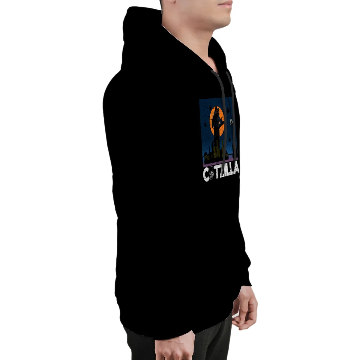 

Men's Hoodie Catzilla Vintage GiftKawaii long Sleeve Anime Streetwear Hip-Hop Sweat Capuche 37082