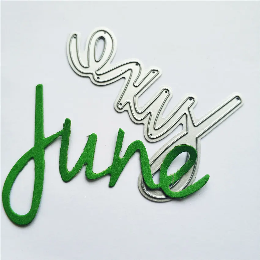 Текст июня ремесло металла трафарет прессформы резки украшения скрапбукинга