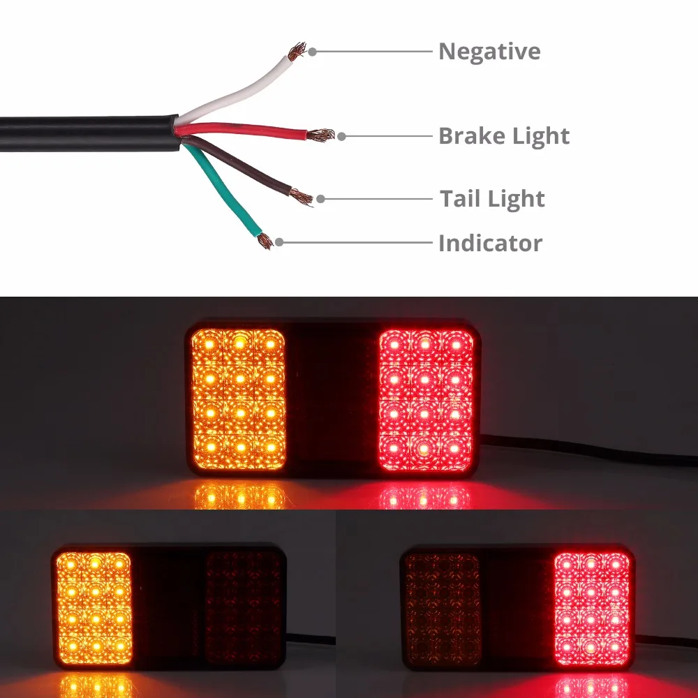 AUTOUTLET 2 шт. для задних фонарей Водонепроницаемый 12 в задний стоп 24LED индикатор тормоза грузовик прицеп задние фонари