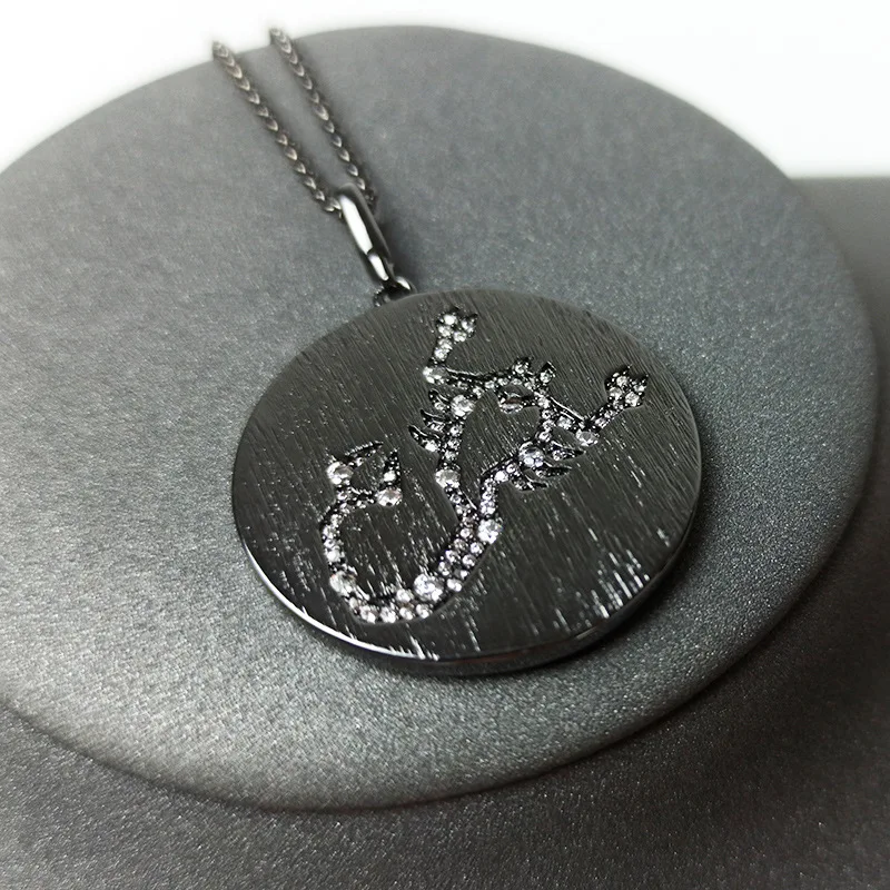 

Fashion 12 Zodiac Necklace Creativity Lover Twelve Constellation Luxury Black Color Necklaces Jewelry For Women Men Zk30