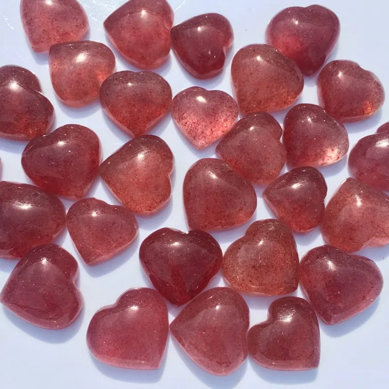 Натуральные камни с клубничным кристаллом и минералы кварцевые драгоценные