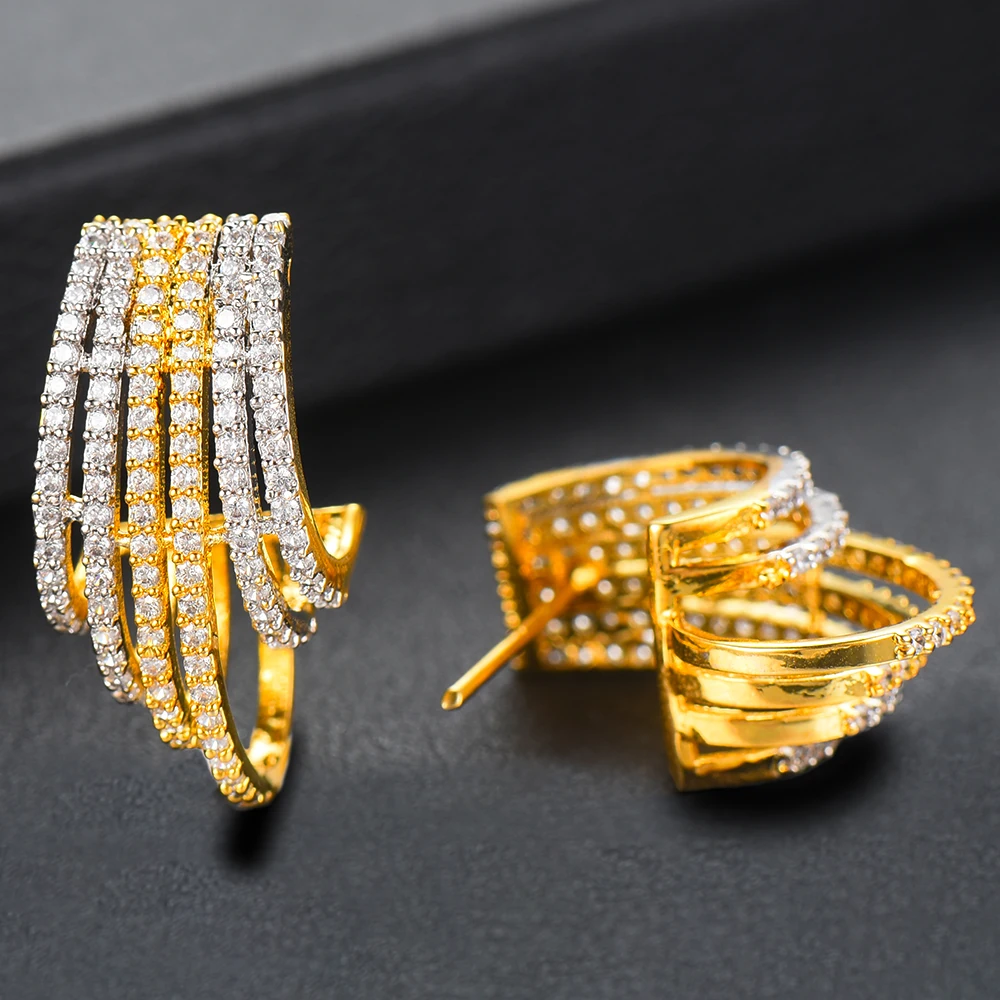 

LARRAURI New Design Charms Statement Earrings For Women Trendy Cubic Zircon Wedding DUBAI Bridal Ear Earrings in Jewelry Making