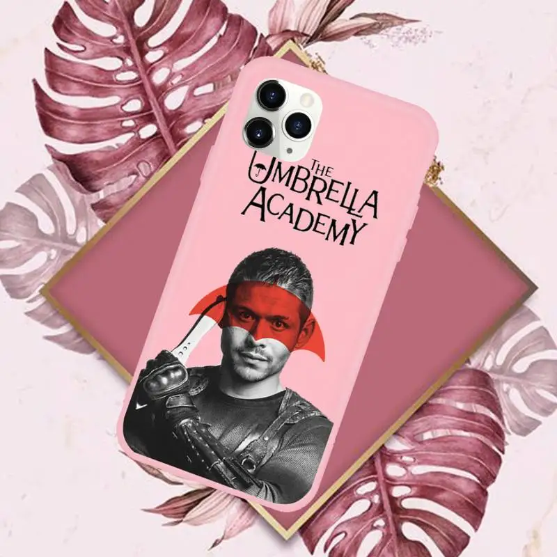 

The Umbrella Academy Phone Case Pink Candy Color for iPhone 11 12 mini pro XS MAX 8 7 6 6S Plus X SE 2020 XR