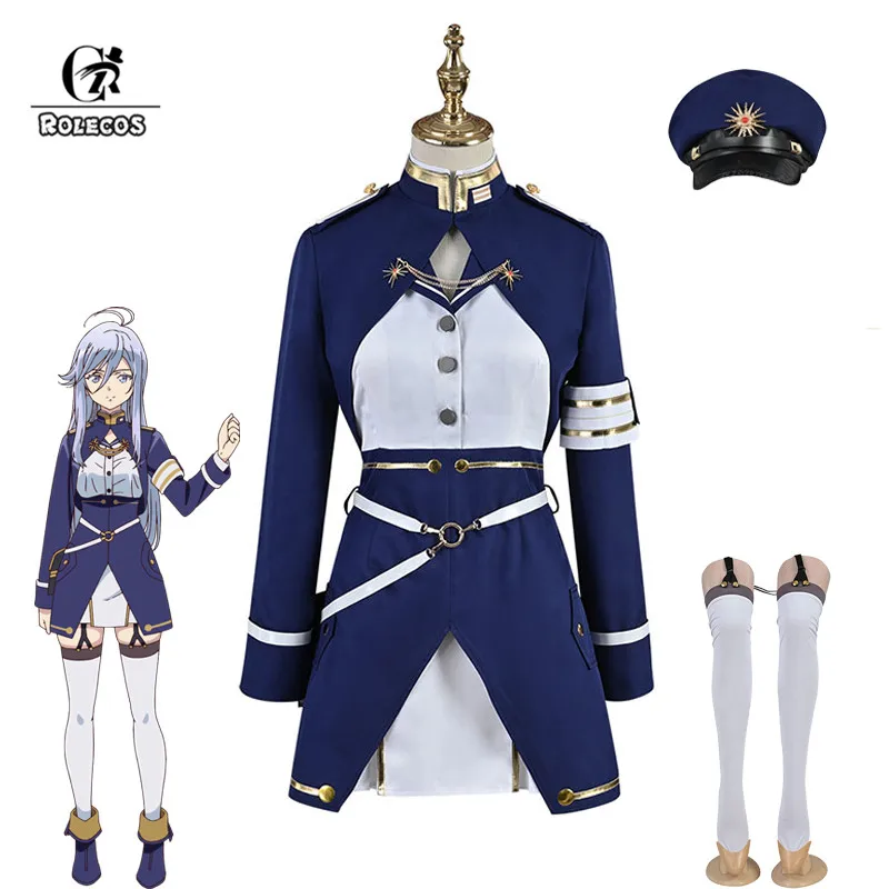

ROLECOS Anime Eighty Six Cosplay Costume 86 Vladilena Milize Cosplay Costume Women Uniform Halloween Dress Outfit Bag Full Set