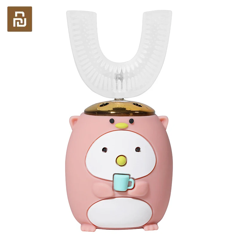 Новинка 360 ° умная звуковая U образная Детская электрическая зубная щетка Usb