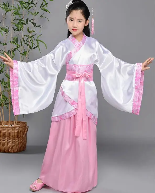 Hanfu древний китайский традиционный костюм для девочек сценическое платье танцев