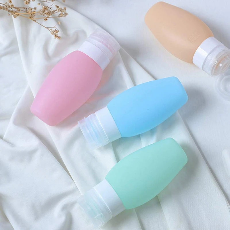 

Leakproof Travel Bottle Set, 8 Pieces 90Ml Multicolor Silicone Squeeze Refillable Container Tube Suitable for Carry-On Luggage L