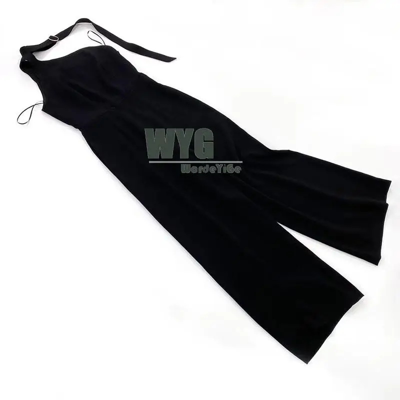 Женский комбинезон на одно плечо черный или белый однотонный без рукавов с