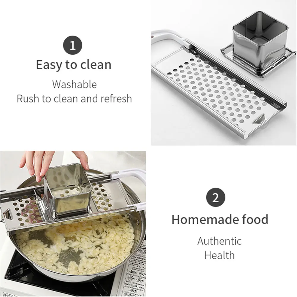 Тестер Ручной из нержавеющей стали для теста кухонный скребок лапши сделай