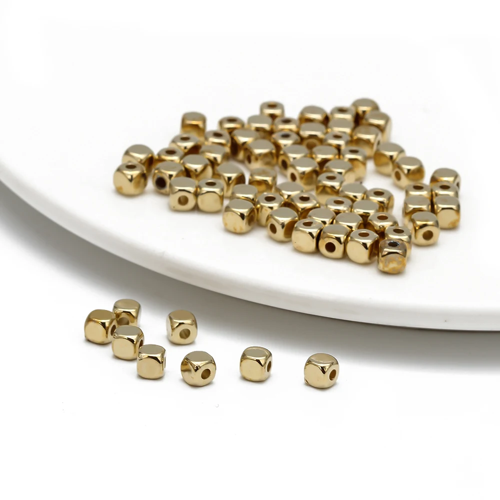 Meibeads 200 шт./лот CCB золотистые/Серебристые пластиковые квадратные разделители