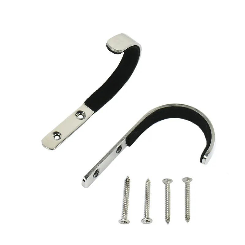 Настенное крепление для оружия с крючками J-образной формы из нержавеющей стали для винтовок, дробовиков и луков.