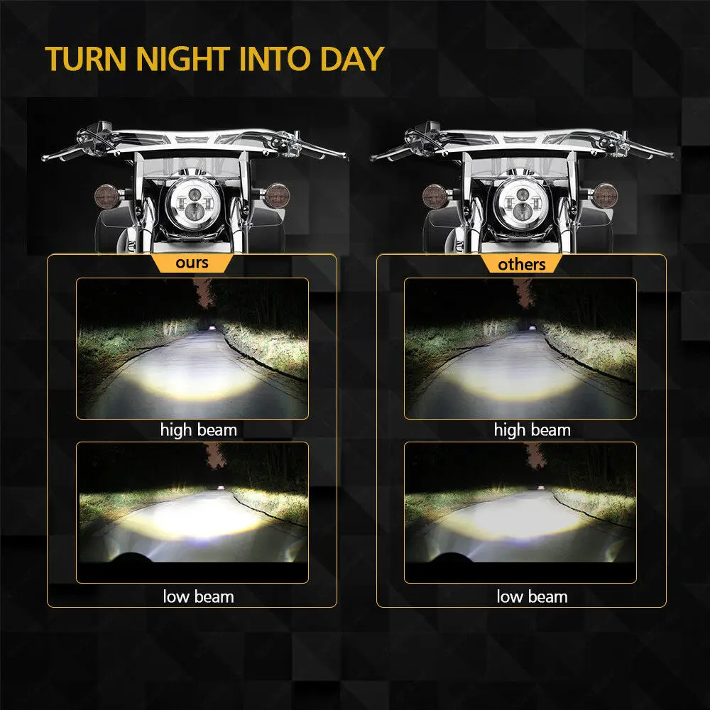 Комплект из 2 предметов 7 &quotсветодиодный фары 40 Вт высокий низкий пучок