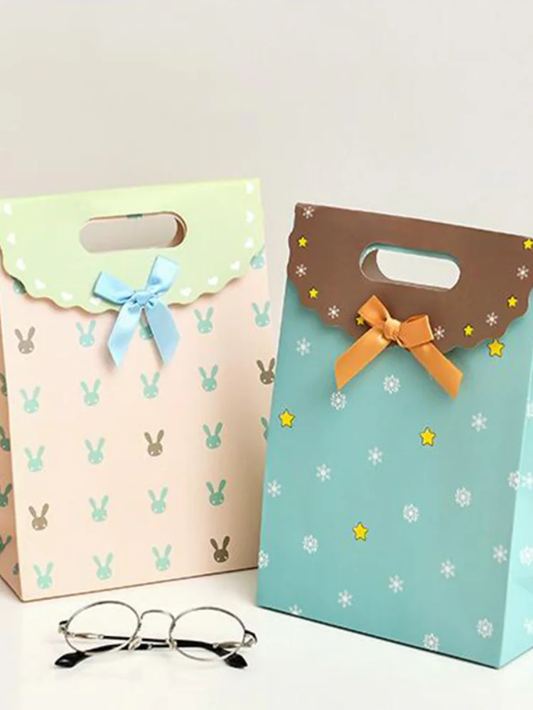 24 шт. Бумага подарочные пакеты с бантом День рождения Упаковка принадлежности