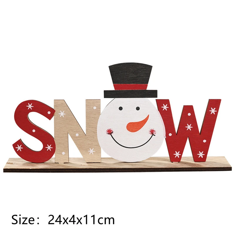 SNOW Новинка, новогоднее натуральное Рождественское дерево, Елочное украшение Noel, Рождественское украшение для дома, деревянная подвеска, подарок Navidad - Цвет: SNOW