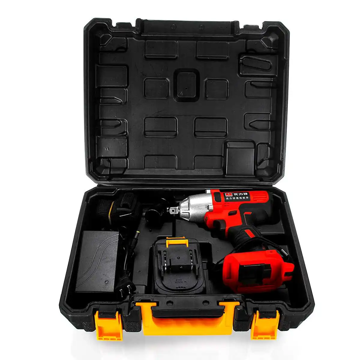 

Brushless Electric Wrench Cordless Screwdriver Impact Drill Variable Speed Rechargeable Car Repair Power Tool + Storage Box