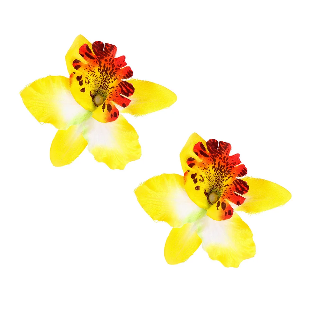 Yellow (2Pcs) Невесты головной убор лента для волос аксессуары для волос свадебный головной убор ручной работы фиолетовый цветок диадемы сплав головной убор Корона - Окраска металла: Yellow (2Pcs)