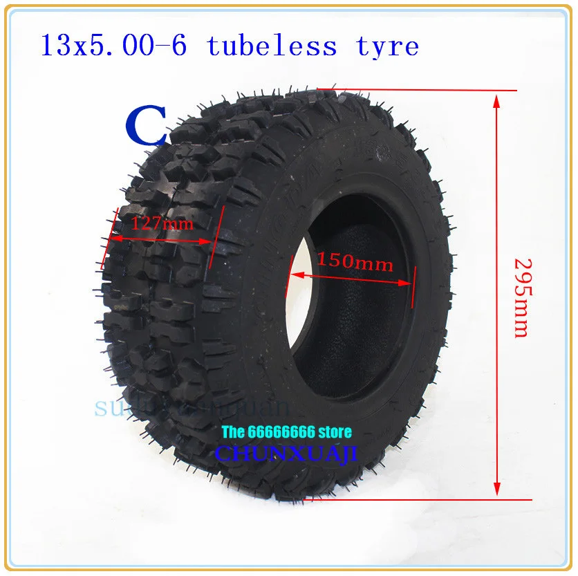 13 дюймовая шина ATV Go-kart четырехколесный газон moweraccessories 13X5.00-6 дюймов электрический