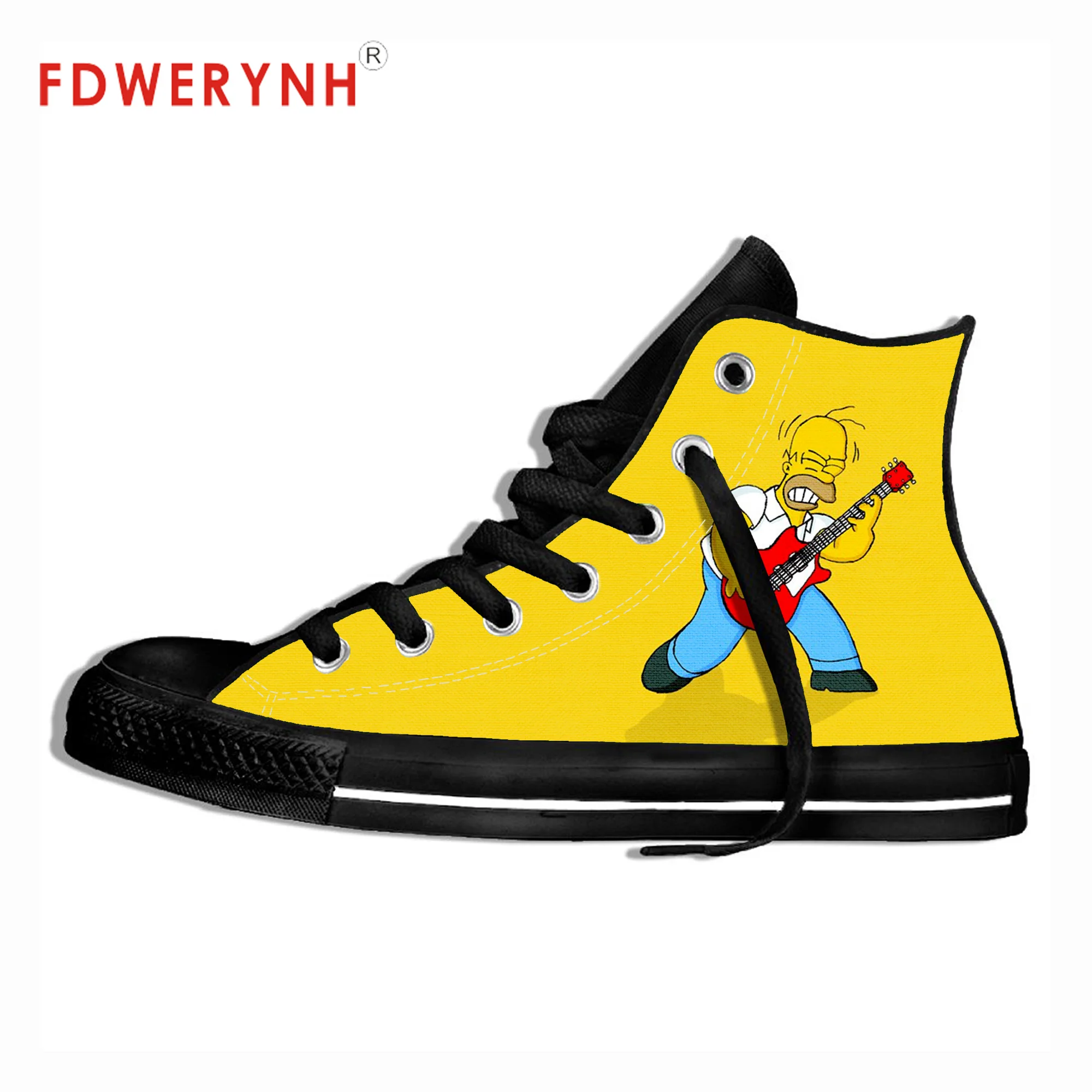 

Men Walking Shoes Women's Shoes New Homer Simp-son Play The Guitar 3d Print Shoes 3D Printed Outdoor Breathable Leisure Shoes