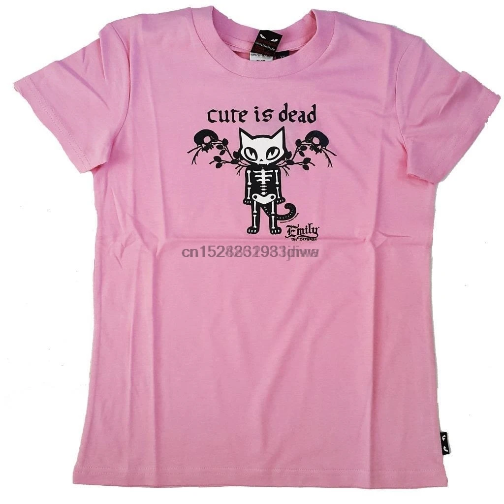 

EMILY THE STRANGE OFFICIAL LICENSED Emo Goth Fitted Top T-Shirt XS S M L