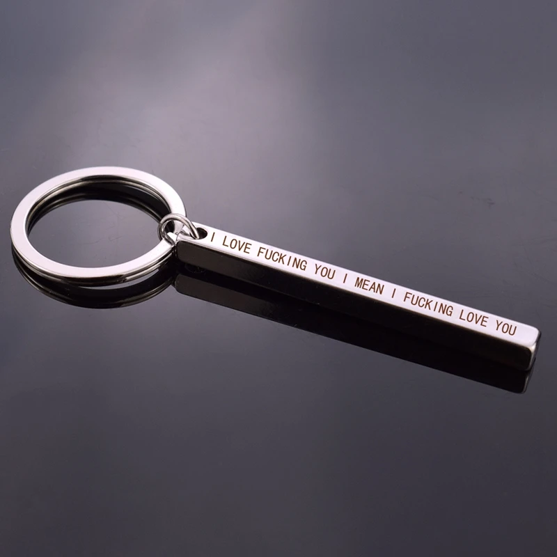 Брелок с гравировкой &quotDRIVE SAFE потому что я люблю тебя&quot металлический