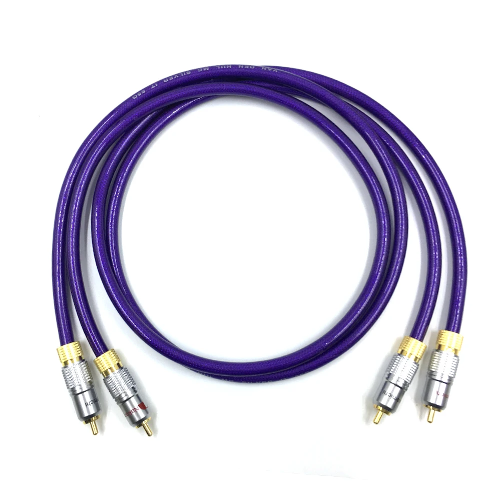 Hi End 2RCA аудиокабель со штыревыми соединителями на обоих концах гибридный RCA с