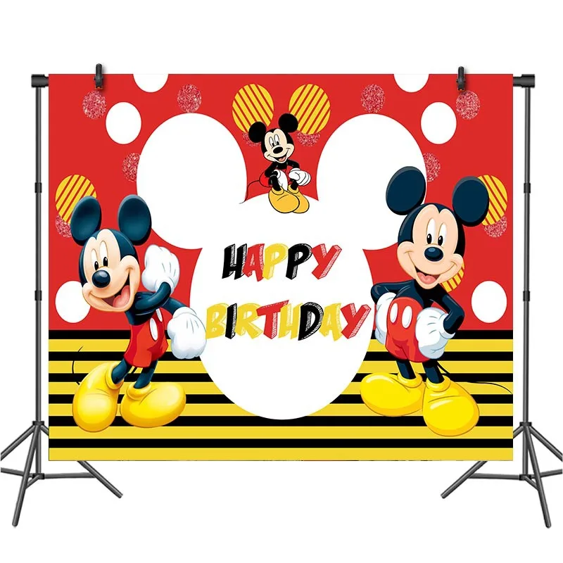 Настраиваемый фон для фотосъемки Минни Маус виниловые тканевые фоны детей