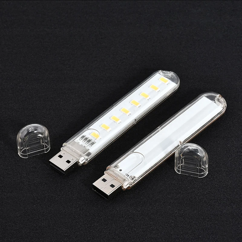 USB светодиодный мини-светильник с мобильным питанием DC5V 8 светодиодный компьютер для кемпинга Портативный Ночной USB гаджет освещение для ПК ноутбука