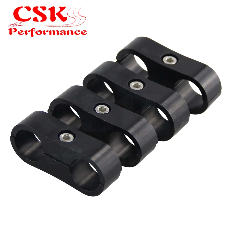 4 шт. AN8 16 мм плетеный шланг Сепаратор Зажим адаптер кронштейн черный/синий|braided