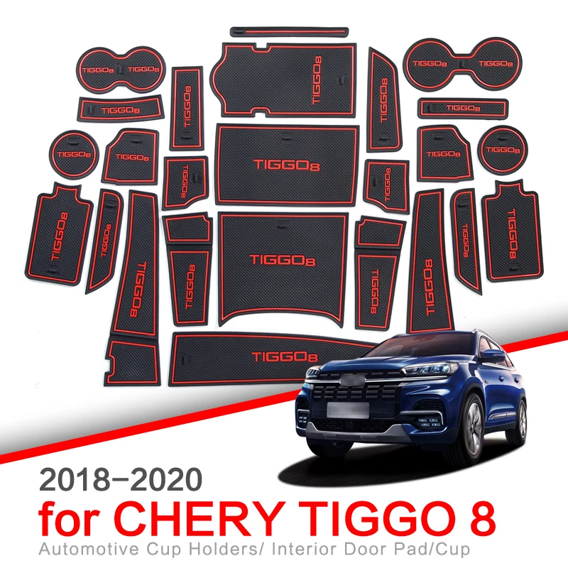 Противоскользящий коврик ZUNDUO для подстаканников Chery Tiggo 8 2018 2019 2020 аксессуары