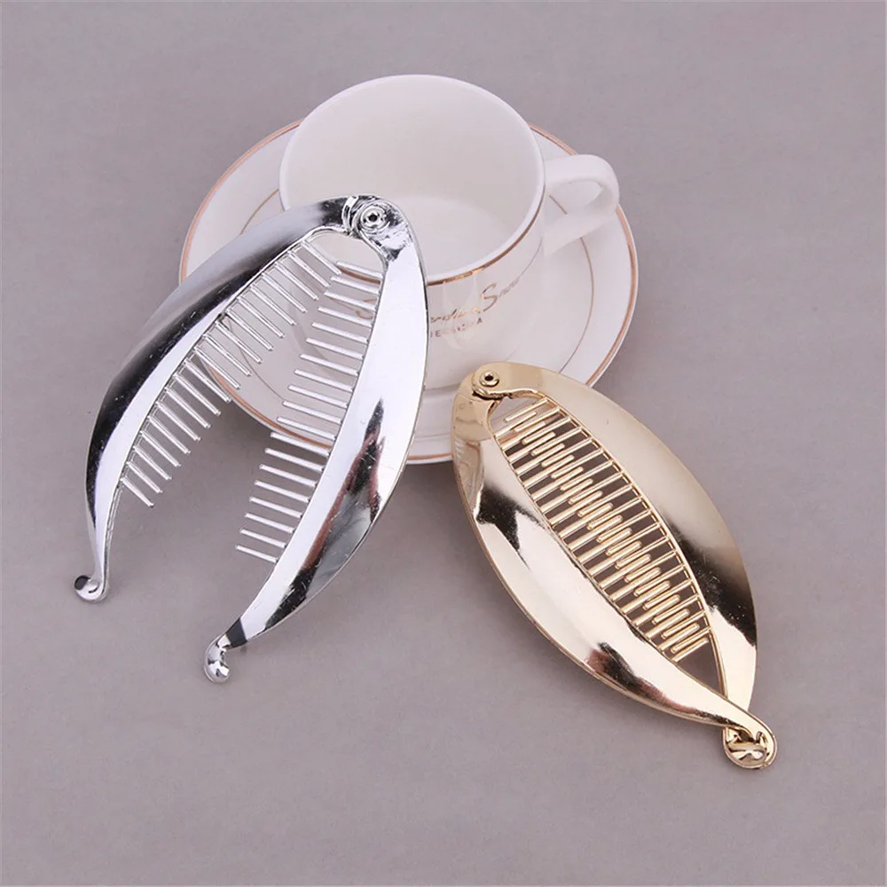 Большой Размеры с блестками и Форма заколки для волос аксессуары заколка банан в