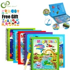 Раскраска-книжка Монтессори, 1 набор, рисование волшебной ручки, доска для рисования, детские игрушки, 5 шт., игрушки для плавания, подарок на день рождения WYW