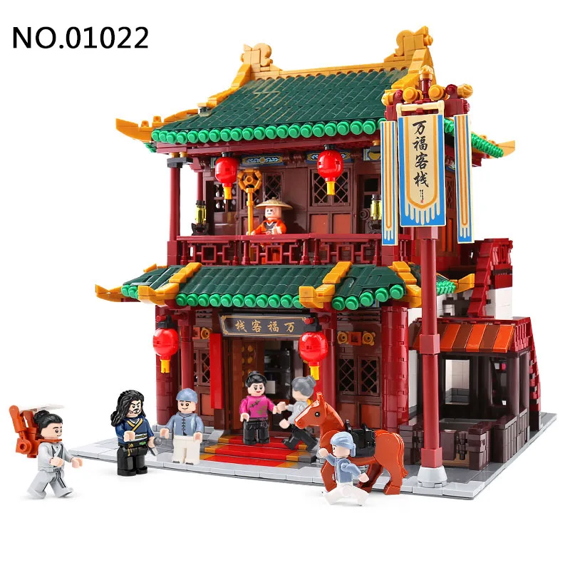 XB01022 XingBao китайский стиль креативная старинная архитектурная модель Конструкторы дома наборы Развивающие игрушки - Цвет: XB01022