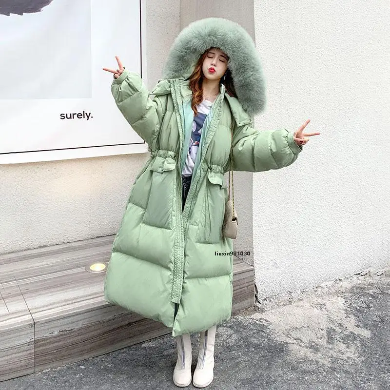 Зимний пуховик с натуральным мехом Женское пальто капюшоном 2020 меховым