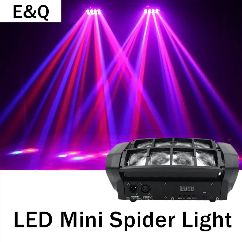 stage 8X10W Mini LED Spider Light DMX512 LED Moving Head Light RGBW LED Beam light Club Dj Disco projector