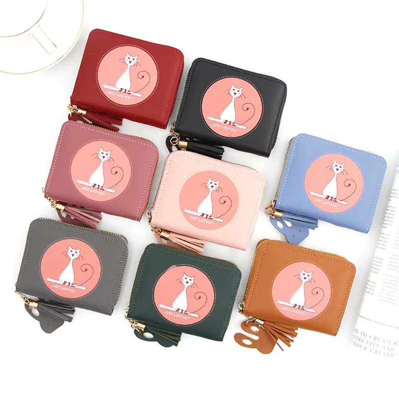 Женские кошельки маленький безопасный мини кошелек женский короткий на молнии с