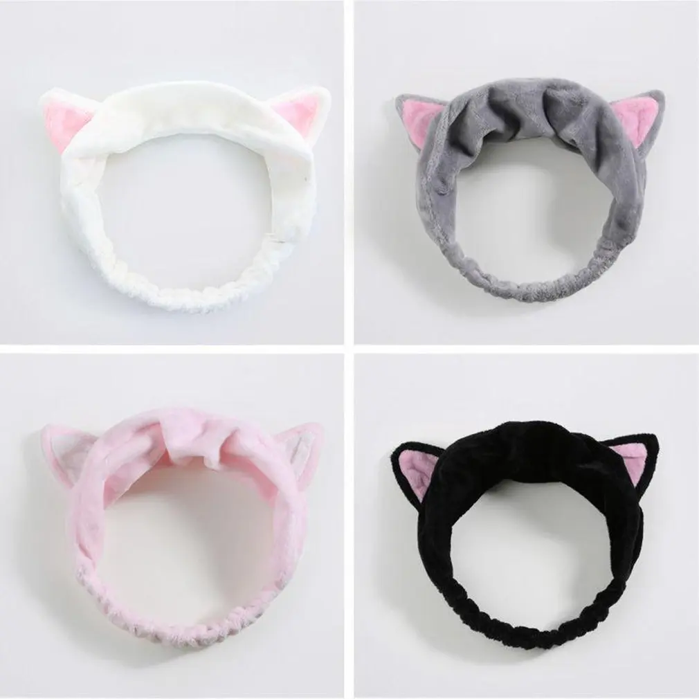 

Women Ears Tools Elastic Hair Headbands Party Makeup Party Hairband Accessories Face Wash Headdress Cute Cat Life Women