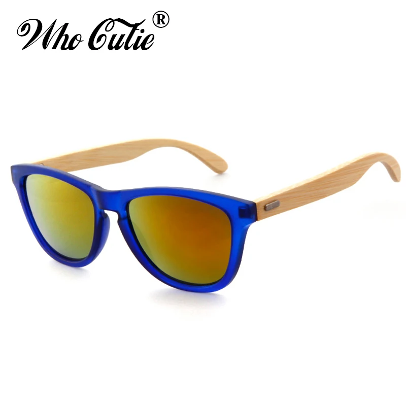Мужские и женские солнцезащитные очки с бамбуковой оправой WHO CUTIE брендовые