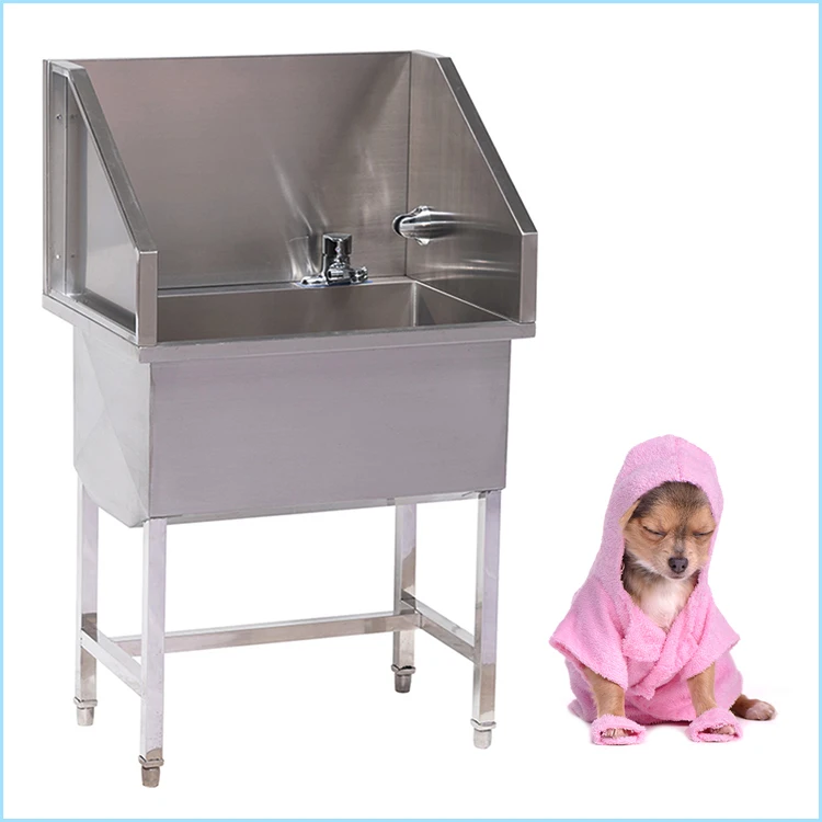 

Pet dog washing station bathtub grooming bath spa stainless steel