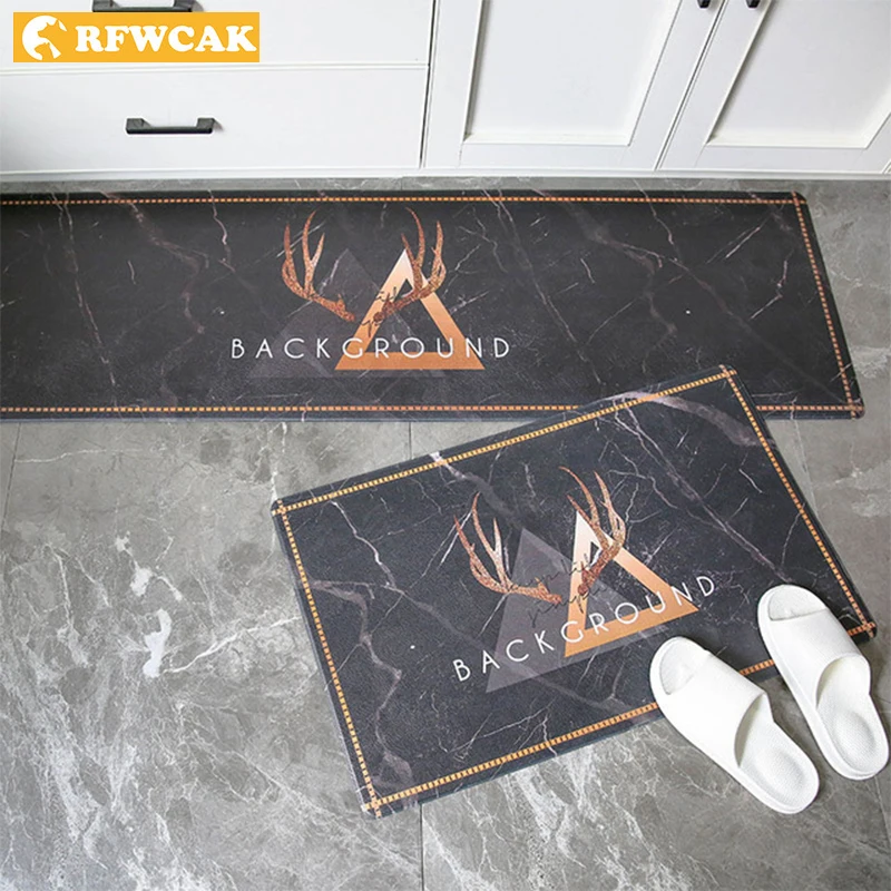 RFWCAK кухонные коврики ПВХ кожаные напольные большие для спальни