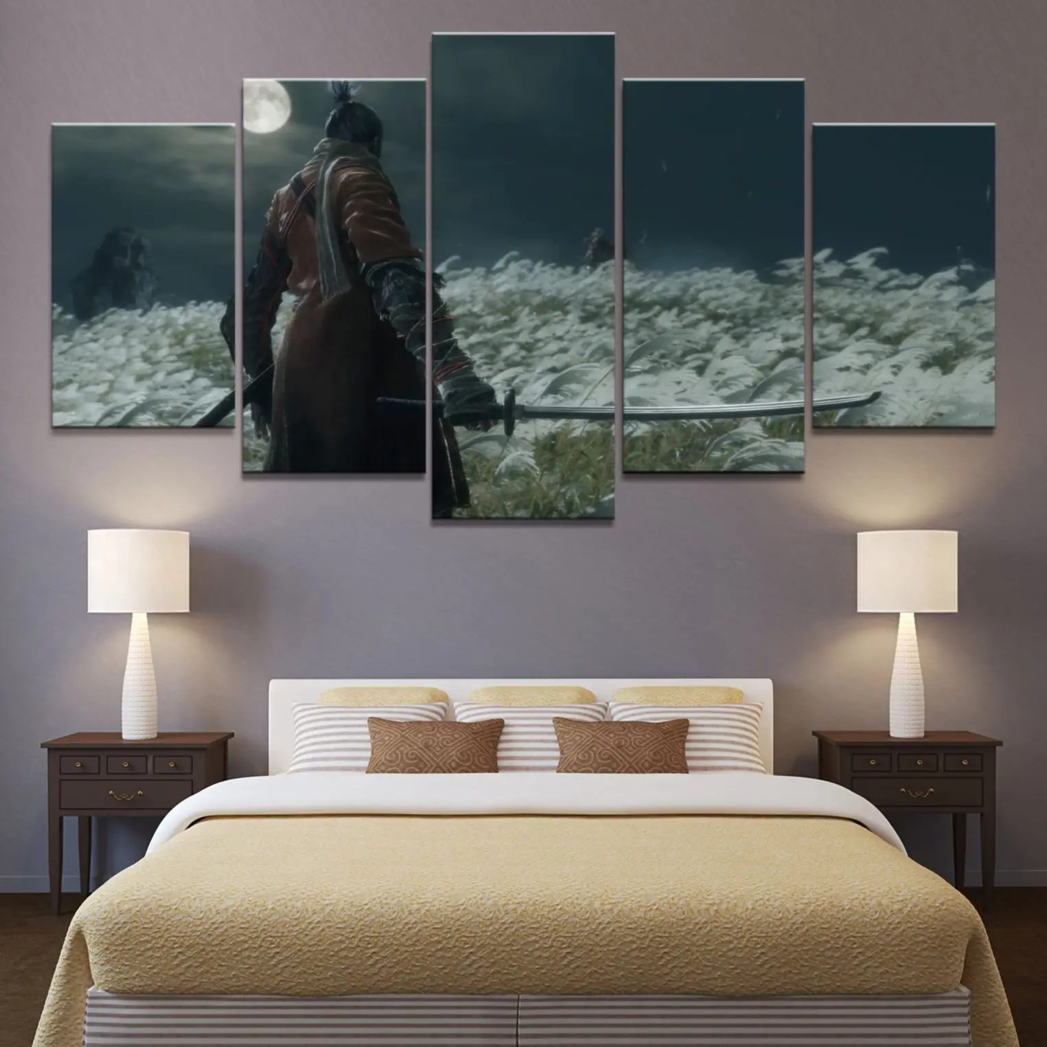 

No Framed 5 Pieces Sekiro Shadows Die Twice Game Gift HD Modular Wall Art Canvas Posters Pictures Paintings Bedroom Home Decor