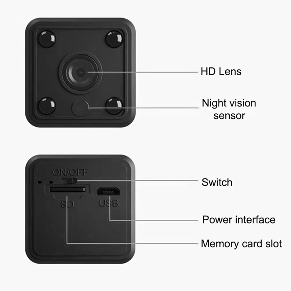 Мини Wi Fi камера X6 1080P HD ночное видение обнаружение движения видеокамера с