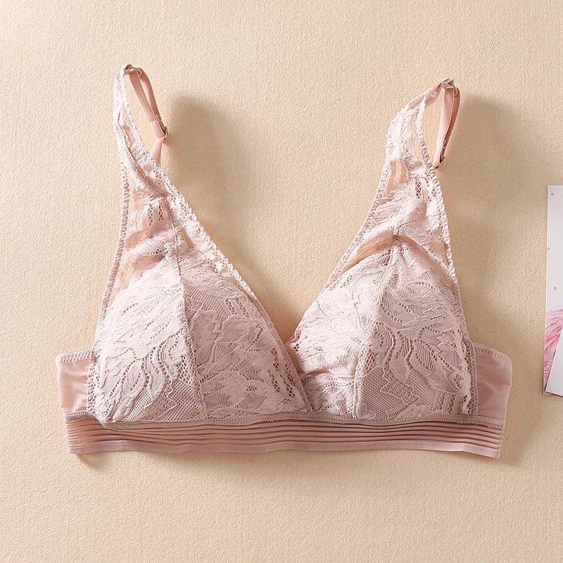 

Silk Push-Up Bra Backless Sexy Lingerie Women's Underwear Seamless Soft Girls Bra Comfortable Breathable Underwear Abcd Cup
