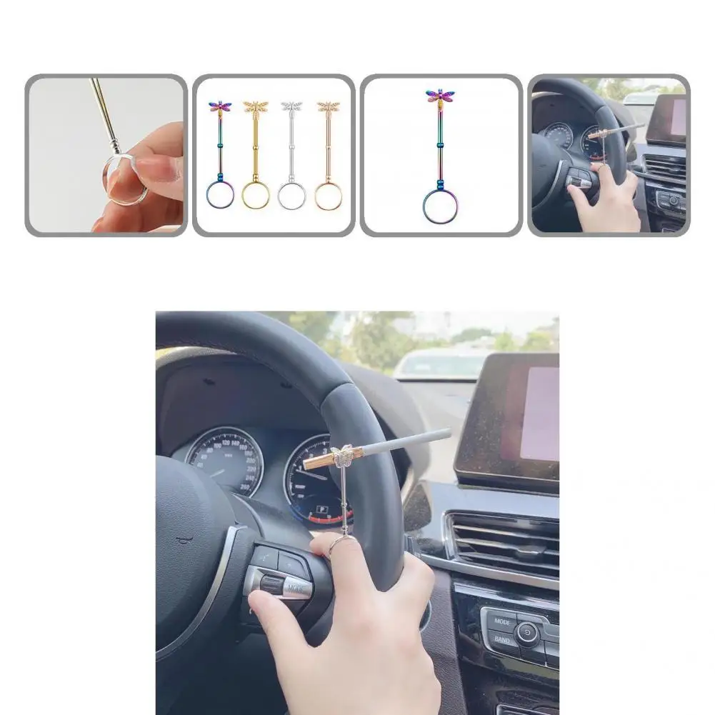 

Cute Grip Design Skin-friendly Bright Color Adjustable Smoking Finger Ring Cigarette Holder Ring Finger Holder Ring