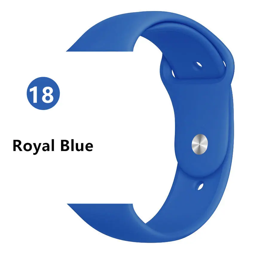 Royal Blue Lbiaodai ремешок для apple watch 4 3 apple watch band apple watch ремешок 44mm 40mm iwatch band 42mm 38mm спортивный силиконовый браслет ремешок для часов ремешки для apple watch 4 3 2 1 - Цвет ремешка: Royal Blue