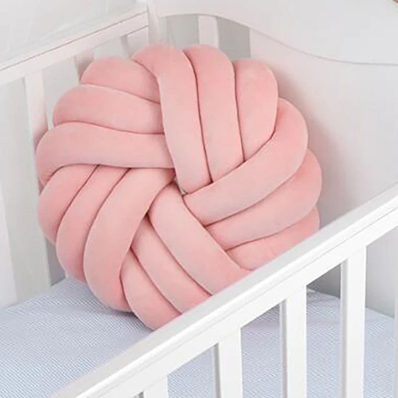 Новорожденный узел подушки узлом мягкая подушка в форме мяча из связанного узла